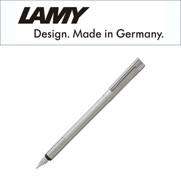 ラミー（LAMY） 【10%OFFクーポン 6/1 0:00～6/2 9:59】【LAMY】ラミー Logo ロゴステンレス 万年筆 両用式 ペン先EF～B ステンレス シルバー L06 【メール便可能】【メール便の場合商品ボックス付属なし】