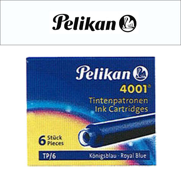 【Pelikan】ペリカン 消耗品 カートリッジインク TP（6本入り） ブルーブラック（BLBK）/ブラック（BK）/ロイヤルブルー（RYBL）/レッド（RD） PE-TP【メール便可能】