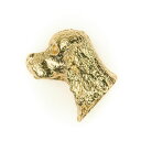 【※要 発送期間 約1〜3ヶ月】 アメリカン コッカースパニエル イギリス製 22ctゴールドメッキ アート ドッグ ピンバッジ コレクション 英国製 犬 動物 グッズ 雑貨 アクセサリー 芸術 アイテム