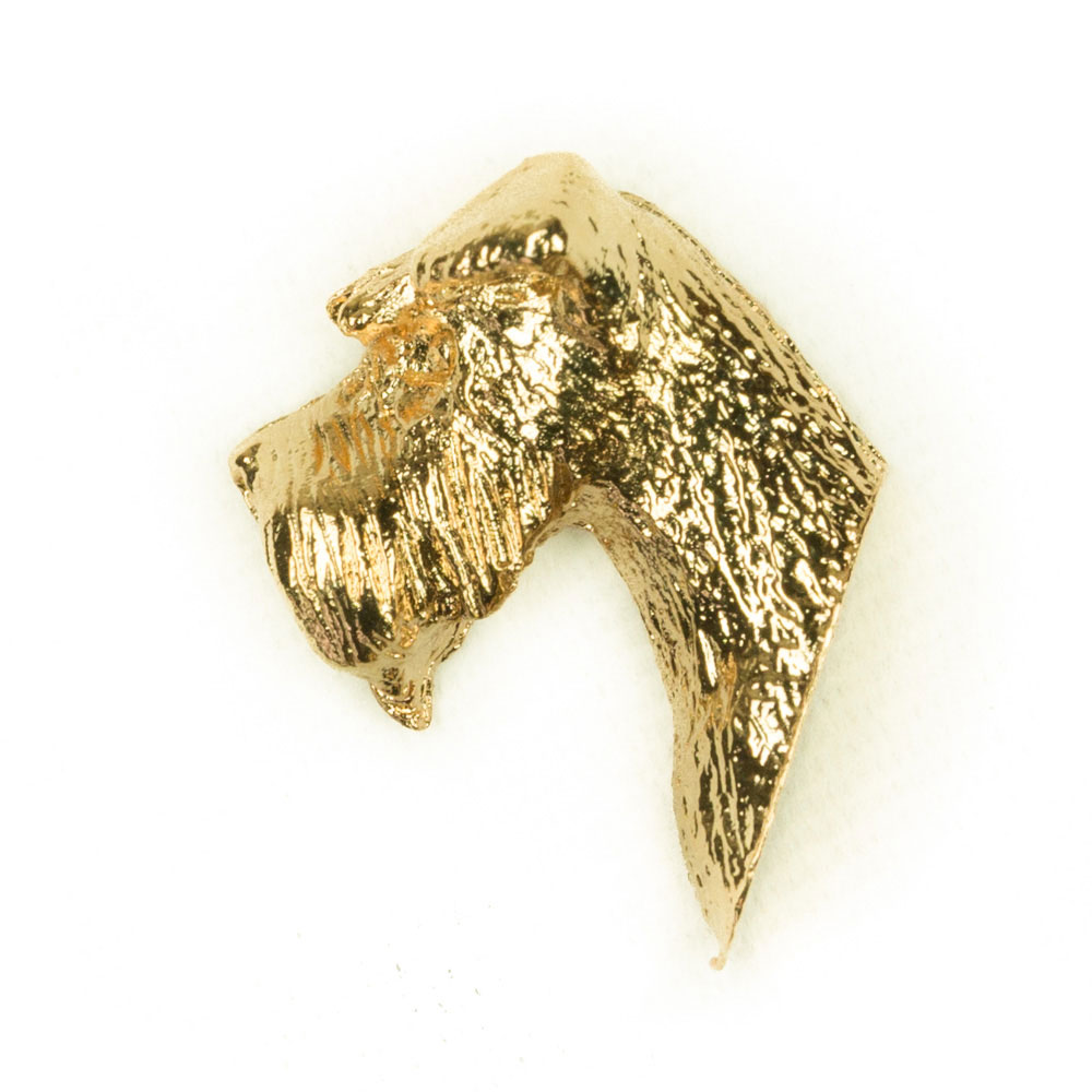 【※要 発送期間 約1〜3ヶ月】 ミニチュアシュナウザー イギリス製 22ctゴールドメッキ アート ドッグ ..