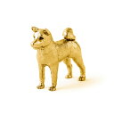 【※要 発送期間 約1〜3ヶ月】 秋田犬 （アキタ イヌ） 22ct ゴールドプレート イギリス製 アート ドッグ フィギュア コレクション 英国製 犬 グッズ