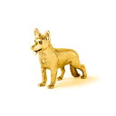 【※要 発送期間 約1〜3ヶ月】 ジャーマンシェパード 22ct ゴールドプレート イギリス製 アート ドッグ フィギュア コレクション 英国製 犬 グッズ