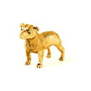  スタッフォードシャーブルテリア 22ct ゴールドプレート イギリス製 アート ドッグ フィギュア コレクション 英国製 犬 グッズ