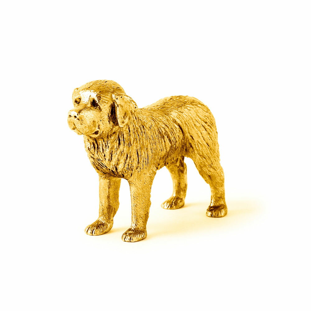 【※要 発送期間 約1〜3ヶ月】 セントバーナード 22ct ゴールドプレート イギリス製 アート ドッグ フィ..