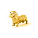 【※要 発送期間 約1〜3ヶ月】 ダックスフンド（ワイヤー） 22ct ゴールドプレート イギリス製 アート ドッグ フィギュア コレクション 英国製 犬 動物 グッズ 雑貨 アクセサリー 芸術 アイテム