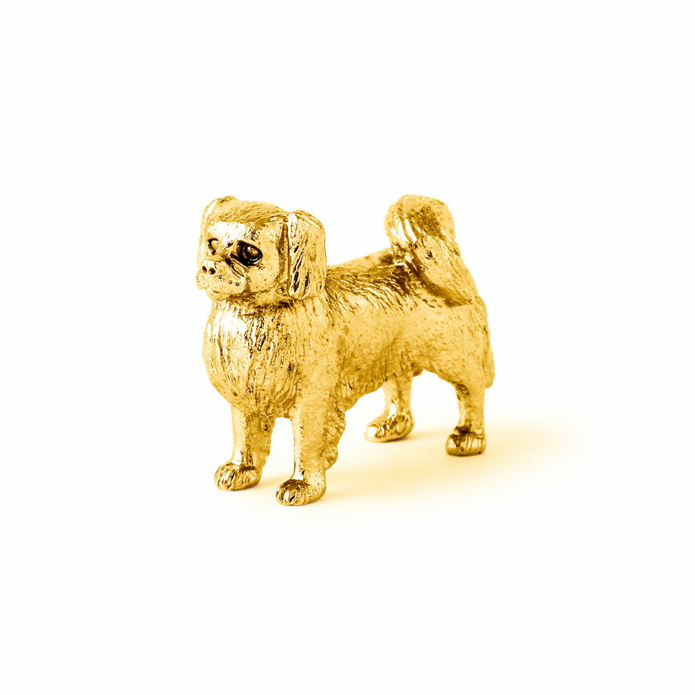 【※要 発送期間 約1〜3ヶ月】 チベタンスパニエル 22ct ゴールドプレート イギリス製 アート ドッグ フ..