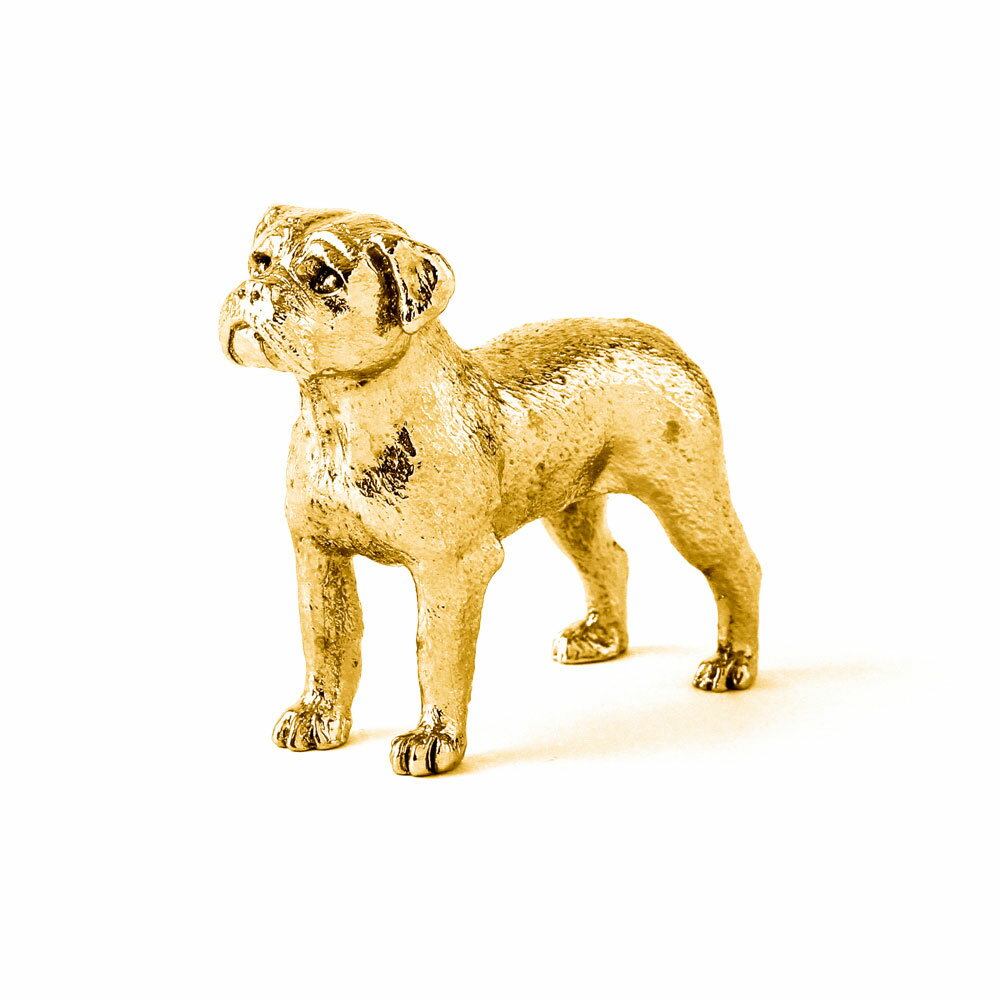 【※要 発送期間 約1〜3ヶ月】 ブルマスティフ 22ct ゴールドプレート イギリス製 アート ドッグ フィギュア コレクション 英国製 犬 グッズ