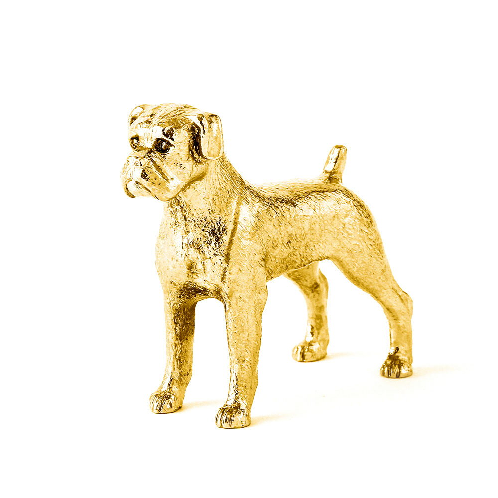 Rakuten - 【※要 発送期間 約1〜3ヶ月】 ボクサー 22ct ゴールドプレート イギリス製 アート ドッグ フィギュア コレクション 英国製 犬 グッズ