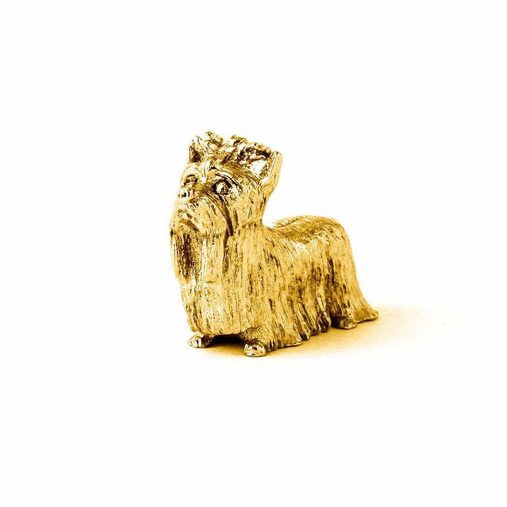 Rakuten - 【※要 発送期間 約1〜3ヶ月】 ヨークシャーテリア 22ct ゴールドプレート イギリス製 アート ドッグ フィギュア コレクション 英国製 犬 グッズ