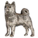【※要 発送期間 約1~3ヶ月】 柴犬 (シバ イヌ) イギリス製 アート ドッグ ブローチ コレクション 英国製 犬 グッズ