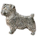 【※要 発送期間 約1〜3ヶ月】 ノーフォークテリア イギリス製 アート ドッグ ブローチ コレクション 英国製 犬 グッズ