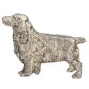 【※要 発送期間 約1〜3ヶ月】 フィールドスパニエル イギリス製 アート ドッグ ブローチ コレクション 英国製 犬 グッズ