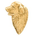 【※要 発送期間 約1~3ヶ月】 グレートピレニーズ(ヘッド) イギリス製 22ct ゴールドプレート アート ドッグ ブローチ コレクション 英国製 犬 グッズ