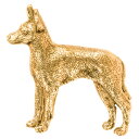 【※要 発送期間 約1〜3ヶ月】 トイテリア イギリス製 22ct ゴールドプレート アート ドッグ ブローチ コレクション 英国製 犬 グッズ
