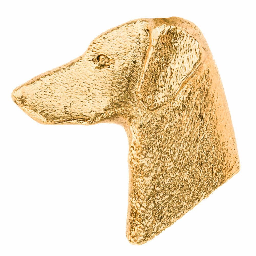 【※要 発送期間 約1〜3ヶ月】 ドーベルマン（ヘッド） イギリス製 22ct ゴールドプレート アート ドッグ ブローチ コレクション 英国製 犬 グッズ