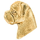 【※要 発送期間 約1~3ヶ月】 ボクサー(ヘッド) イギリス製 22ct ゴールドプレート アート ドッグ ブローチ コレクション 英国製 犬 グッズ