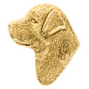 【※要 発送期間 約1〜3ヶ月】 ラブラドールレトリバー（ヘッド） イギリス製 22ct ゴールドプレート アート ドッグ ブローチ コレクション 英国製 犬 グッズ