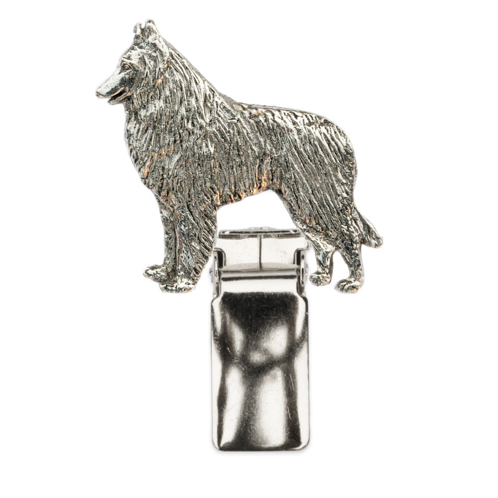 【※要 発送期間 約1〜3ヶ月】 ベルジアンシェパード イギリス製 アート ドッグ ショー リング クリップ..