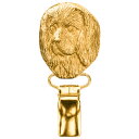 【※要 発送期間 約1〜3ヶ月】 キャバリア（ヘッド） イギリス製 22ct ゴールドプレート アート ドッグ ショー リング クリップ 英国製 犬 グッズ