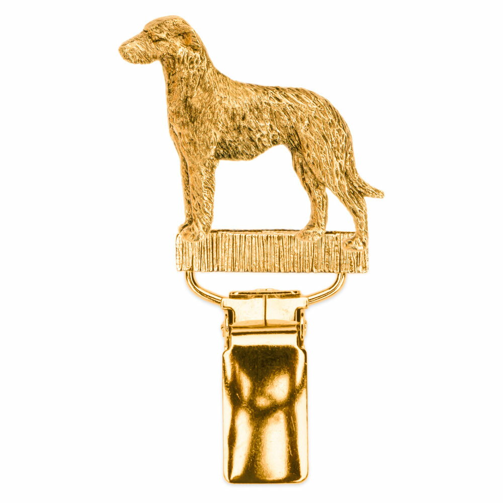 【※要 発送期間 約1〜3ヶ月】 スコティッシュディアハウンド イギリス製 22ct ゴールドプレート アート..