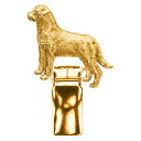 【※要 発送期間 約1〜3ヶ月】 ロットワイラー（未断尾） イギリス製 22ct ゴールドプレート アート ドッグ ショー リング クリップ 英国製 犬 グッズ