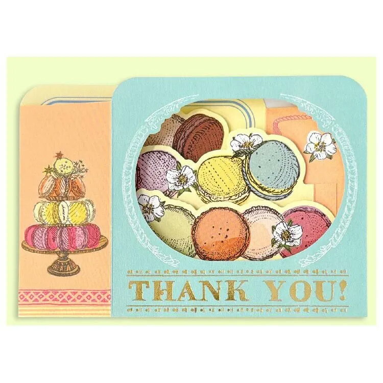 いのうえ彩立体グリーティングカード サンキュー マカロン L06-GC-116 ACTIVE 28個までメール便可能 M在庫-2-C2(3)