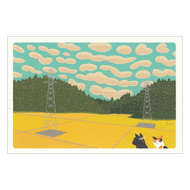 たびねこ秋柄ポストカード うろこ雲 1枚入 PPA-215a ACTIVE 30枚までメール便可能 M在庫-2-C2