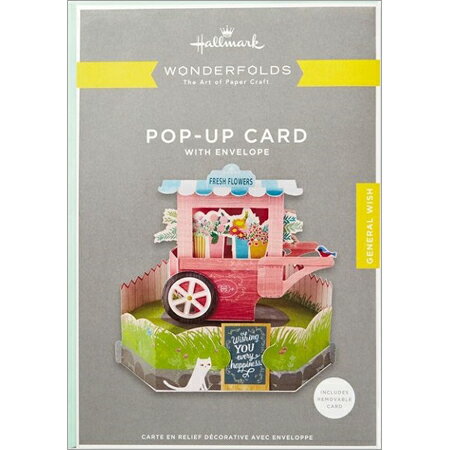 立体グリーティングカード フレッシュフラワーカート EOP-737-801 Hallmark 5個までメール便可能 M在庫..