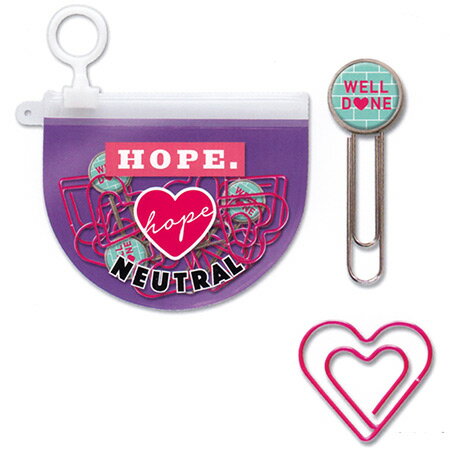 ペーパークリップス ラブハート 2種13個入 94631 マインドウェイブ 5個までメール便可能 M在庫-2-E1