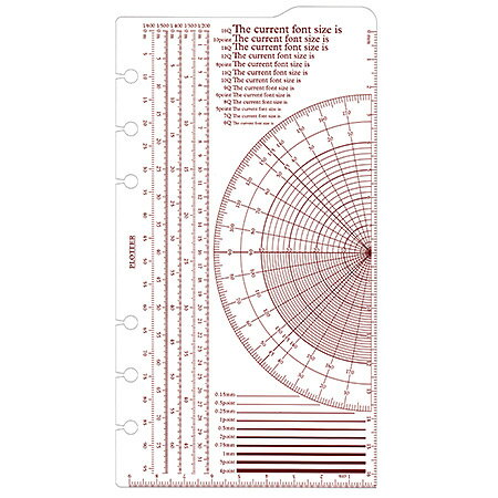 PLOTTERスケール下敷き バイブルサイズ 77716437 ※10冊までネコポス便可能 Knox