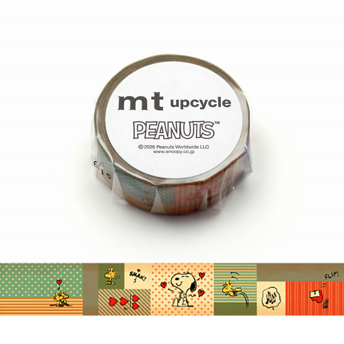 mt upcycle Peanuts マスキングテープ love message 15mm幅 MTPNUT16 カモ井 24個までメール便可能 M在庫-2