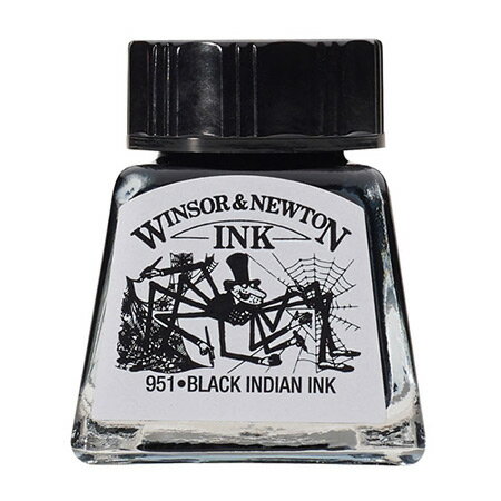 ドローイングインク14ml ブラックインディアン 030A ※ネコポス便不可 WINSOR NEWTON