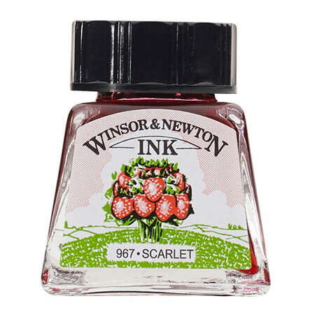 ドローイングインク14ml スカーレット 601C ※ネコポス便不可 WINSOR&NEWTON