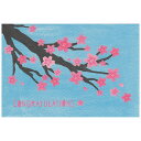 桜柄ポストカード cherry tree in blue 1枚入 H19-002484 ※30個までネコポス便可能 OTTO M在庫-2-C2