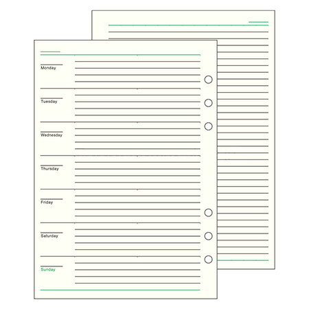 【ダヴィンチ A5リフィル　システム手帳　フリーウィークリースケジュールB　20枚　DAR291】トモエリバーを使用した手帳リフィル※4冊までネコポス便可能[レイメイ]