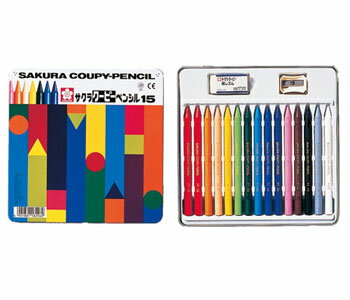 【クーピーペンシル15色セットFY15】折れにくく、消しやすいクーピー※1個のみネコポス便可能[サクラクレパス]