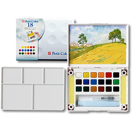 プチカラー18色セット 水筆入り NCW-18H ※ネコポス便不可 サクラクレパス