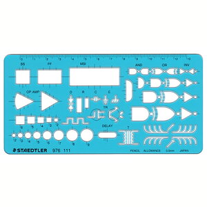 テンプレート 論理回路定規 976111 ※ネコポス便可能 staedtler ステッドラー