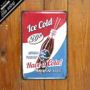 アメリカン雑貨 サインプレート ブリキ看板 COLA コーラ ガレージ インテリア アメリカンヴィンテージ カリフォルニア ダイナー エンボス加工
