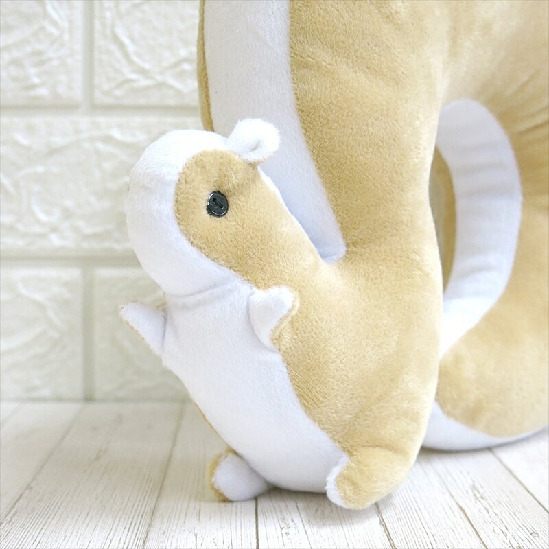 もふもふネックピロー リス トラベルピロー ネックピロー トラベル クッション 飛行機 枕 首枕 旅行用品 旅行グッズ 車 バス リラックスグッズ おうち時間　動物　ネックピロー　旅行まくら the-colors-10001077 the colors サンプル画像3