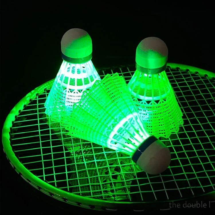 LEDバドミントン 光るシャトル 夜間訓練 10個入り ナイロンボール 軽量 ストレス解...