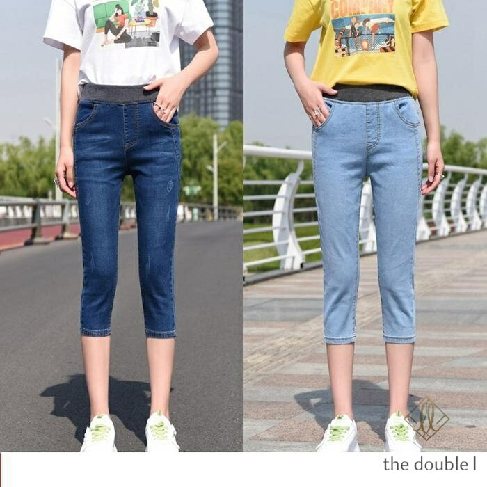 Rakuten - クロップドパンツ デニム ジーンズ デニムパンツ ボトムス レディース七分丈 クロップド ジーパン デニムパンツ ハーフパンツ きれいめ 涼しい