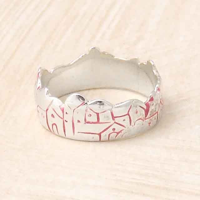 シルバーリング(街並み)［シルバーアクセサリーシリーズ］