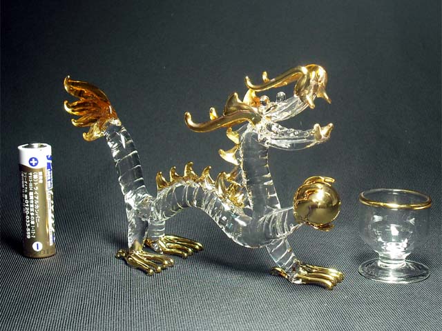 クリスタル 皇帝龍 L ＜風水グッズ・開運グッズ・幸運の置物＞ハンドメイド〜力の源である宝玉を持つ5本指のエンペラードラゴン・龍の置物・辰年の干支グッズ 龍 置物 クリスタル 龍の置物 the-eikoh-10000775 エイコウストア 開運金運縁起万屋 サンプル画像2