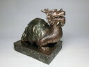 ズッシリ重量!ずっしり財運!?銅練 樹脂製 龍亀 ( ロングイ ロングィ) 高さ約17.0cm<風水置物・開運置物・幸運置物> 仕事運 事業運 財運 金運 を貴方のもとに【風水グッズ】☆ 金運アップ !金運上昇☆ 金運アイテム☆金運グッズ
