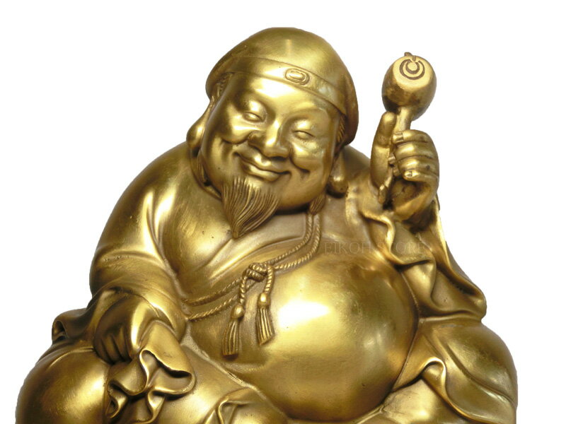 笑福 大黒天 座像 金属製＜仏像・開運縁起物・幸運置物＞ 大黒様の置物 七福神 置物
