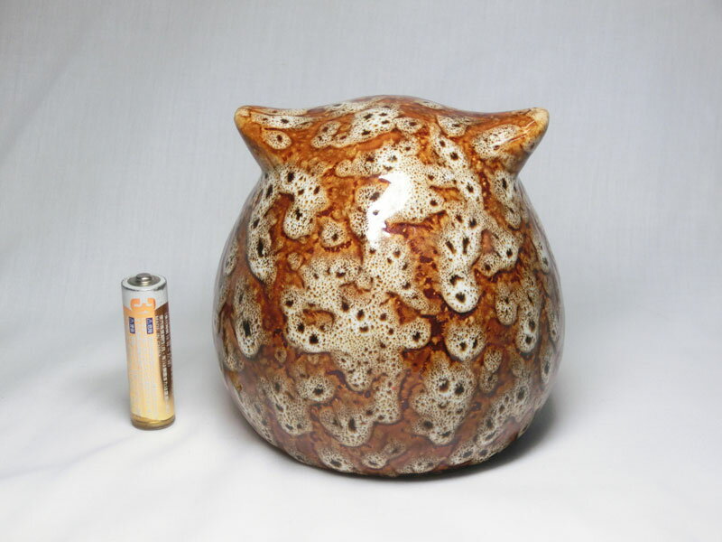 陶器製 ふっくら フクロウ 置物 【 風水飾り 開運 縁起物 幸運の御守り 】風水グッズ・開運グッズ( ふくろう 梟 ) ミミズク ミミヅク 香炉 トリの置物 2017年の干支 酉年の置物 酉の置物 干支 鳥 置物 平成29年 正月 お年賀 正月飾り 御歳暮