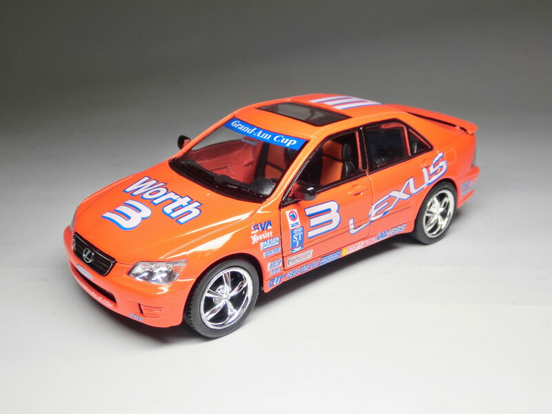 トヨタ レクサス IS300 (1/36サイズ) 2002 グランダムカップ仕様 【 プルバック式 ダイキャストミニカー 世界の名車シリーズ】 TOYOTA Lexus Intelligent Sport 300 ( Grand-am Cup ver. ) ラリーカー 豊田自動車 ミニカー インテリア プルバックミニカー レース仕様