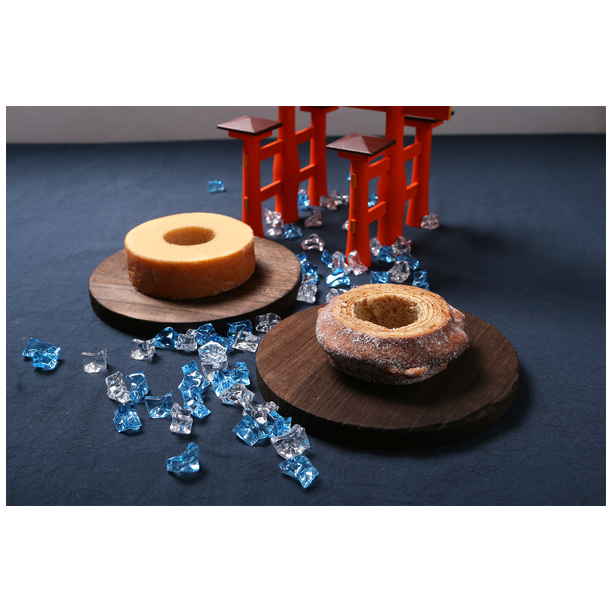 【産地取り寄せ商品】櫟 バームクーヘン 月 太陽 4号2個入りギフト(冷蔵)| クヌギ kunugi(4)