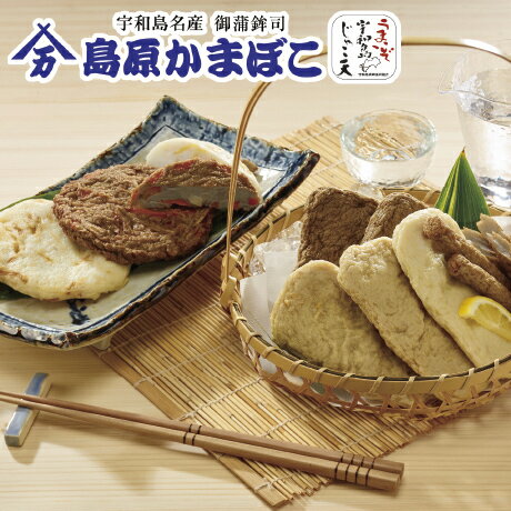 お中元 送料無料 島原かまぼこ 宇和島じゃこ天と蒲鉾詰合せ ISK-1